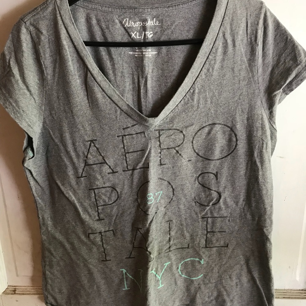 Girl’s Grey V-neck T-shirt